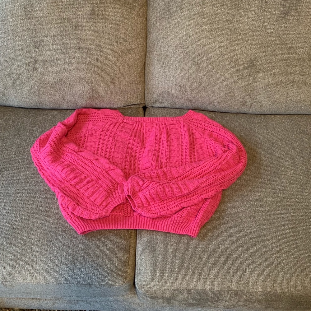 Pink Puffy Sweater